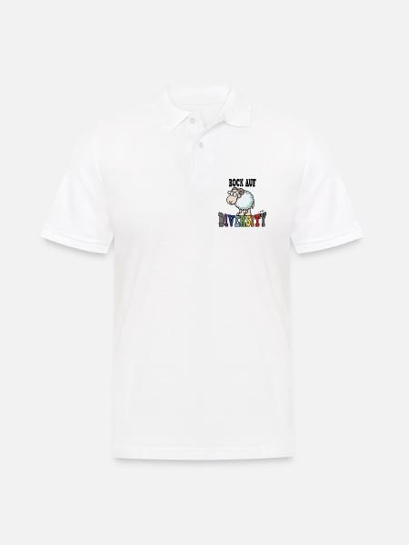 Bock auf Diversity - Männer Poloshirt - Weiß