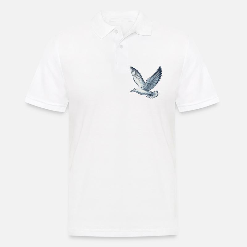 Möwe - Männer Poloshirt - Weiß