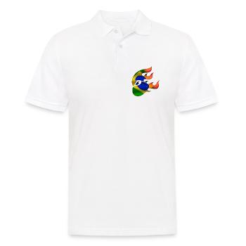 Flagge von Brasilien - Brasilien - Ninja - Männer Poloshirt - Weiß - Vorne - Kai (181cm)