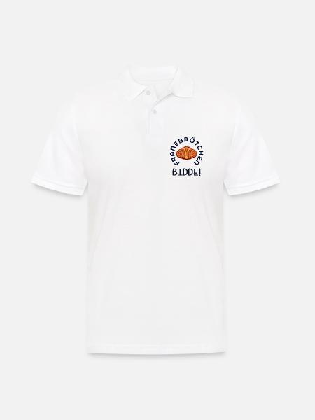 FRANZBRÖTCHEN BITTE HAMBURG - Männer Poloshirt - Weiß