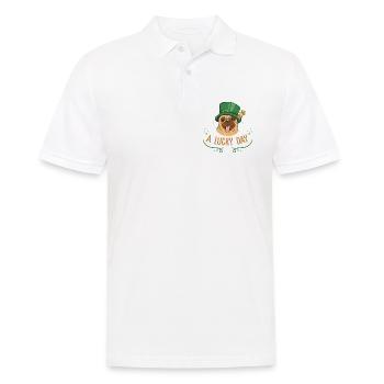 The Party Dog top Irisch Patricks Day Design - Männer Poloshirt - Weiß - Vorne - Kai (181cm)