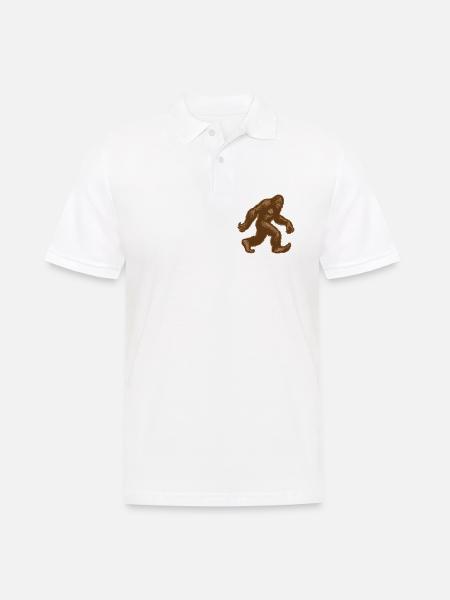 Sasquatch Bigfoot Walking - Men's Polo Shirt - white