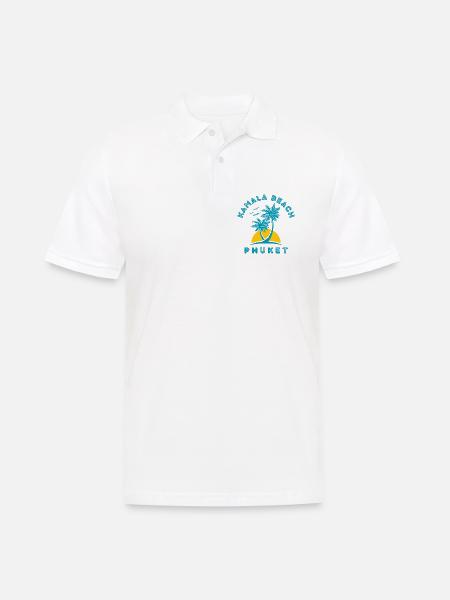 Kamala Beach Phuket Sunset Palm - Men's Polo Shirt - white