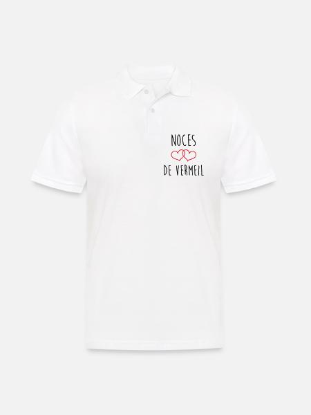Vermeil-Hochzeit 45 Jahre Ehe - Männer Poloshirt - Weiß