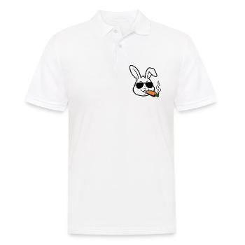 Hase Brille Karotte Comic - Männer Poloshirt - Weiß - Vorne - Kai (181cm)