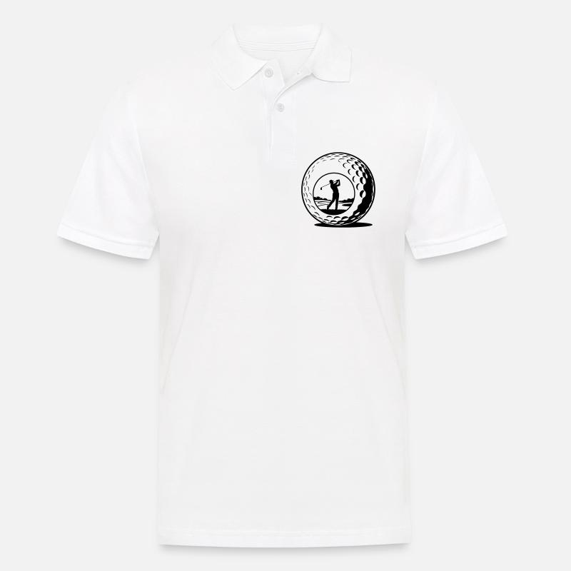 Golfball - Männer Poloshirt - Weiß