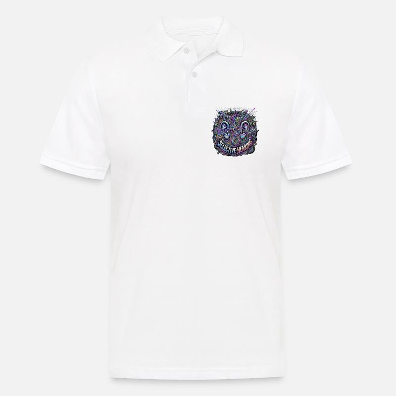 Selective Hearing - Männer Poloshirt - Weiß