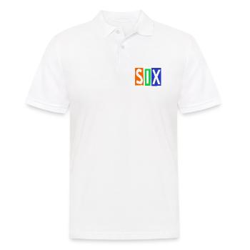 SIX Seven Straßentypografie - Männer Poloshirt - Weiß - Vorne - Kai (181cm)
