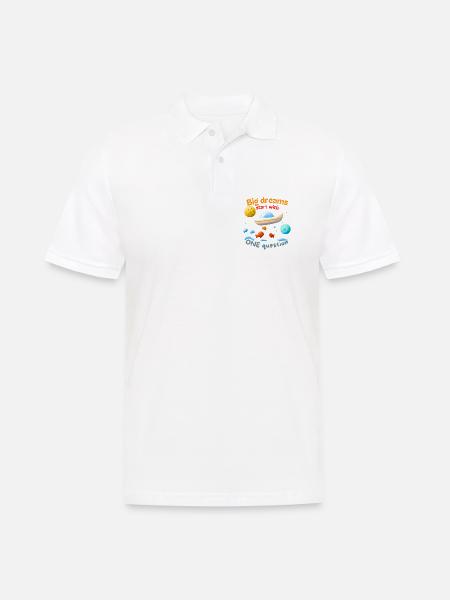 Big dreams start with ONE question - Männer Poloshirt - Weiß