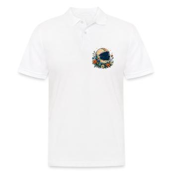 Cosmos Flowers Astronaut Helmet - Men's Polo Shirt - white - Front - Kai (181cm)