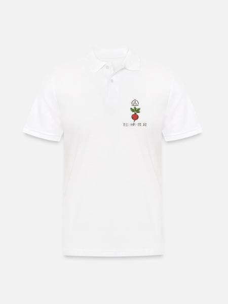 Büro-Humor – Rübenfarm - Männer Poloshirt - Weiß