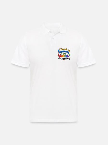 I’m Not Misbehaving Autism Pride - Männer Poloshirt - Weiß