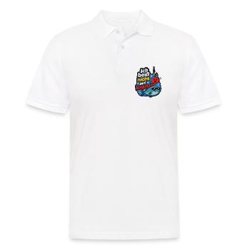 Ich beiß nicht auf Ragebait Angel Angler Shirt - Männer Poloshirt - Weiß - Vorne - Kai (181cm)