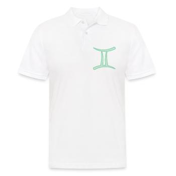 Zwillinge Sternzeichensymbol Pastel Grün - Männer Poloshirt - Weiß - Vorne - Kai (181cm)