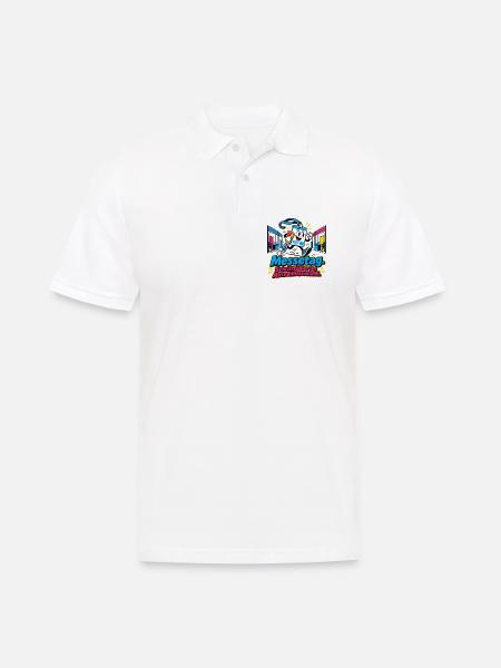 Messetag. Schrittzähler im Ausnahmezustand. - Männer Poloshirt - Weiß