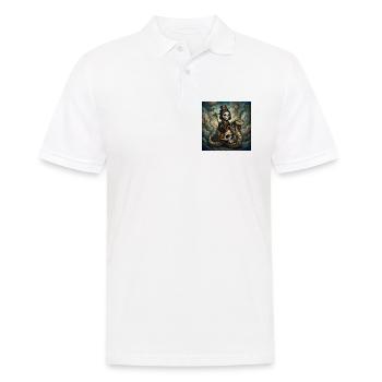 Steampunk-Skelett reitet auf der Schlange - Männer Poloshirt - Weiß - Vorne - Kai (181cm)