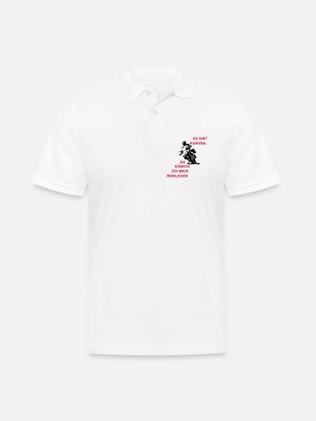 Es gibt Kurven - Männer Poloshirt - Weiß