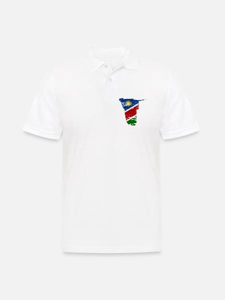 Namibia Landkarte used - Männer Poloshirt - Weiß