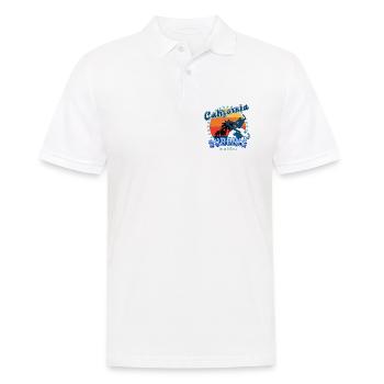 Kalifornisches Surfen in Malibu. - Männer Poloshirt - Weiß - Vorne - Kai (181cm)