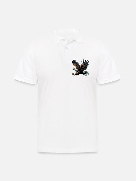 Adler - Männer Poloshirt - Weiß
