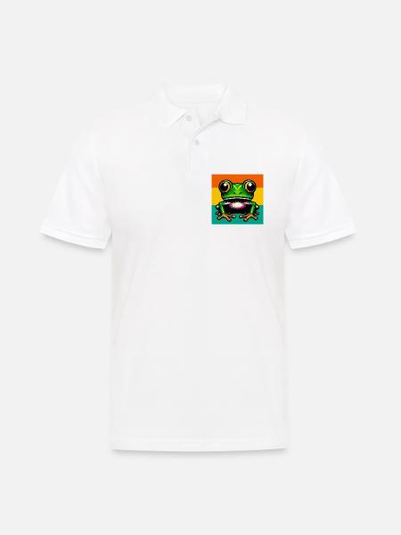 Frosch - Männer Poloshirt - Weiß