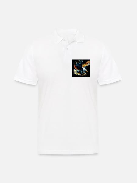 Adler - Männer Poloshirt - Weiß
