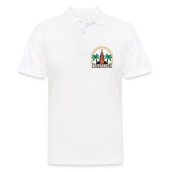 Marrakesch, Marokko - Männer Poloshirt - Weiß - Vorne - Kai (181cm)