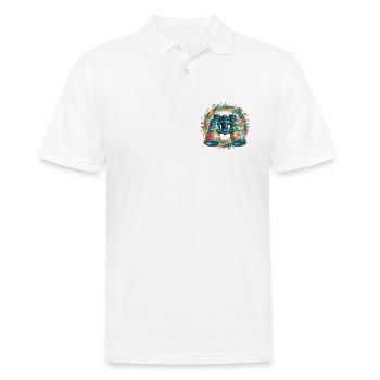 Tropen-Entdecker Binokular-Illustration - Männer Poloshirt - Weiß - Vorne - Kai (181cm)