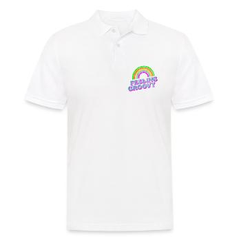 Feeling groovige 70er-Jahre-Dikothek-Disco-Musik - Männer Poloshirt - Weiß - Vorne - Kai (181cm)