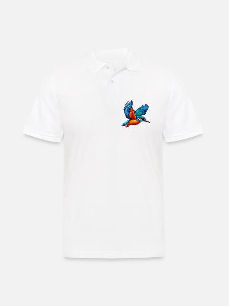 Eisvogel - Männer Poloshirt - Weiß