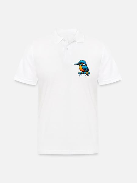 Eisvogel - Männer Poloshirt - Weiß