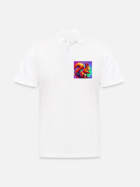 Eichhörnchen - Männer Poloshirt - Weiß