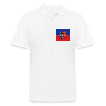 Siebenbürger-Wappen auf blaurotem Grund - Männer Poloshirt - Weiß - Vorne - Kai (181cm)