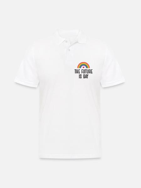 LGBT Pride Month - Die Zukunft ist schwul - Männer Poloshirt - Weiß
