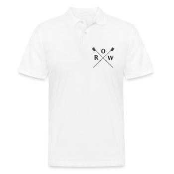 ROW Oars Emblem, Ruderblätter, Ruderskulls - Männer Poloshirt - Weiß - Vorne - Kai (181cm)