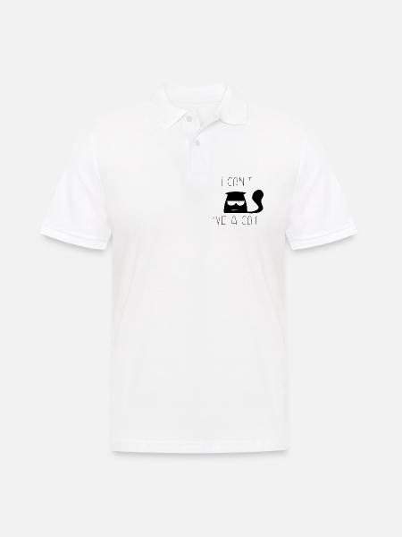 Ich kann nicht, ich bin katzenmüde! - Männer Poloshirt - Weiß
