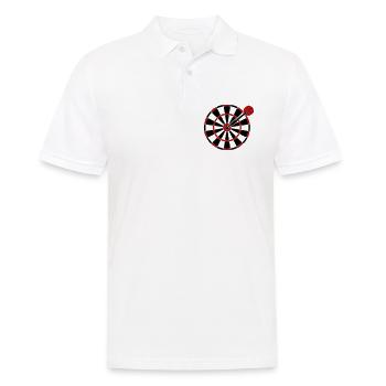 Dartscheibe Pfeil Grafik - Männer Poloshirt - Weiß - Vorne - Kai (181cm)
