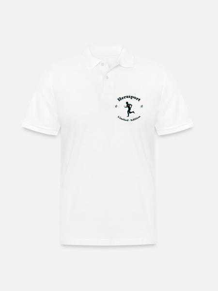 Hertz-Sport - Männer Poloshirt - Weiß