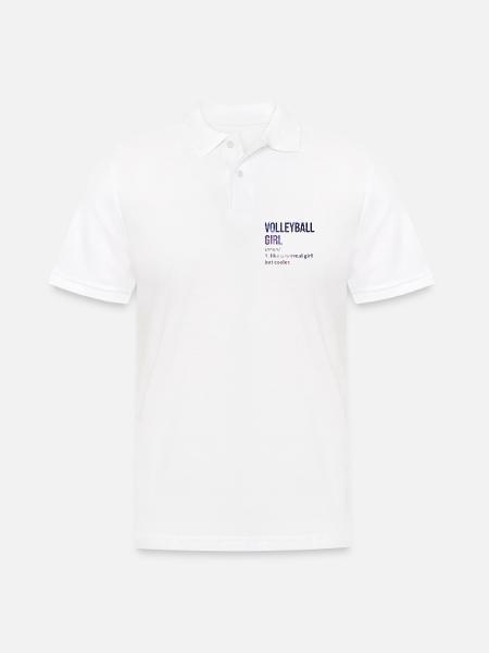 Volleyball Volleyball Volleyball - Männer Poloshirt - Weiß