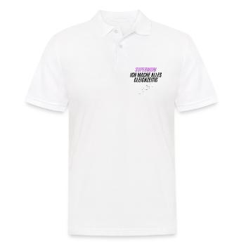 SUPERMOM Silhouette Power - Männer Poloshirt - Weiß - Vorne - Kai (181cm)