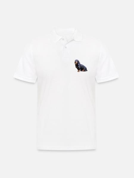 Dackel - Männer Poloshirt - Weiß