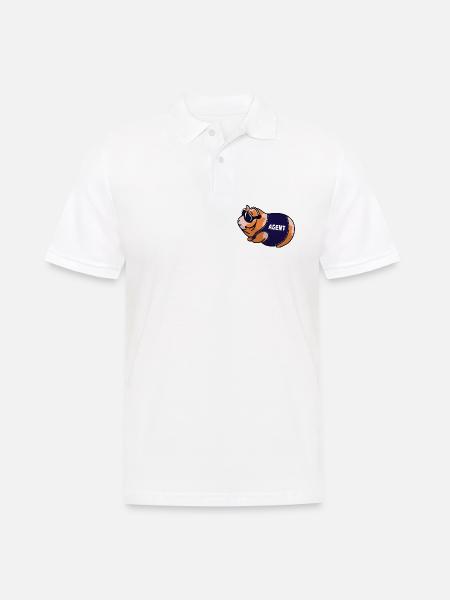 Cooles Meerschweinchen - Männer Poloshirt - Weiß
