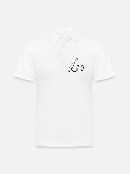 Leo - Männer Poloshirt - Weiß