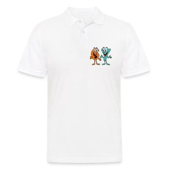 Six Seven Cartoon - Männer Poloshirt - Weiß - Vorne - Kai (181cm)