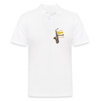 Jazz Saxophon - Männer Poloshirt - Weiß - Vorne - Kai (181cm)