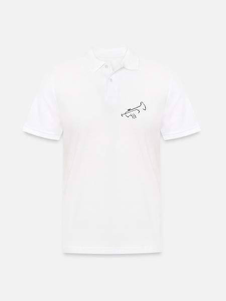 Trompete - Männer Poloshirt - Weiß
