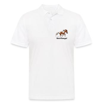 Elster Wild Horse (für leichte Textilien) - Männer Poloshirt - Weiß - Vorne - Kai (181cm)