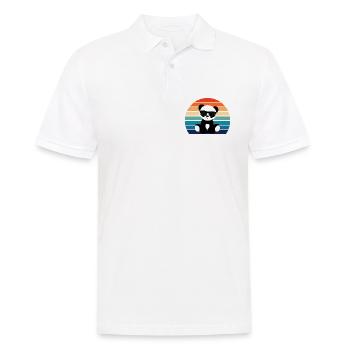 Cool Panda Graphic - Männer Poloshirt - Weiß - Vorne - Kai (181cm)