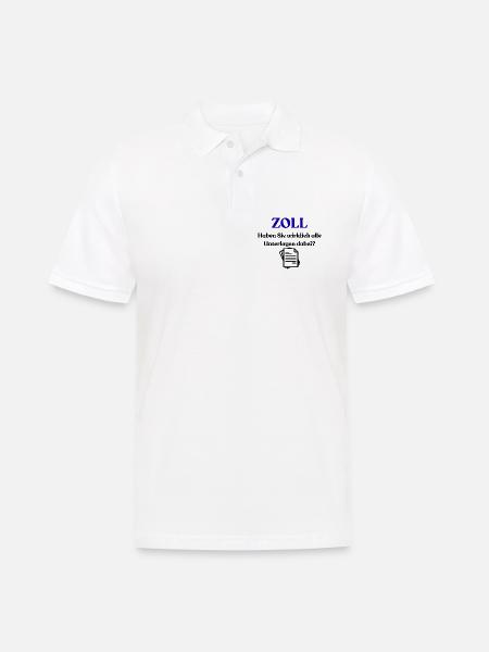 Zoll  - Männer Poloshirt - Weiß