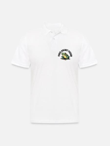 Frösche gegen Rassismus – USA Frog T-Shirt - Männer Poloshirt - Weiß